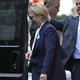 Democratic presidential candidate Hillary Clinton leaving the home of her daughter, Chelsea Clinton, on Sept. 11, 2016, in New York City
Justin Sullivan/Getty Images